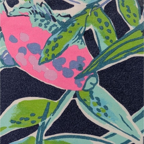 Lilly Pulitzer Small Tammy UPF Blue Green Pink Floral Tropical Resort Mini Dress - Picture 6 of 9